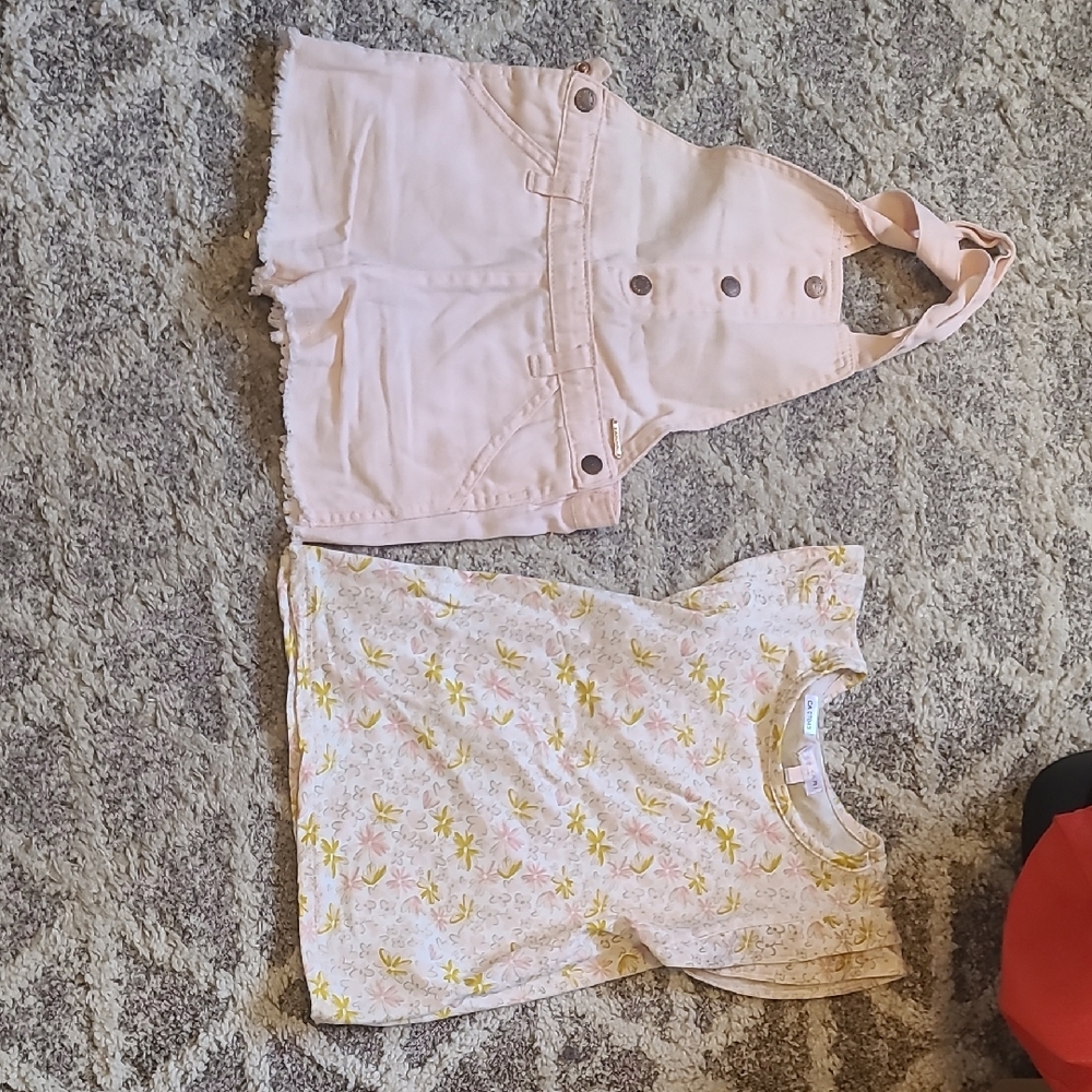 2 for $25 - Tahari Girls 4 Pink & Yellow 2-Piece Set
